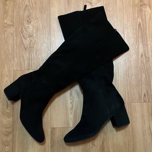 Brand New!! Cole Hahn black suede tall boots